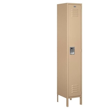 Salsbury Industries Salsbury 51165TN-U 15 In. W X 78 In. H X 15 In. D Single Tier Extra Wide Metal Locker Unassembled In Tan 51165TN-U